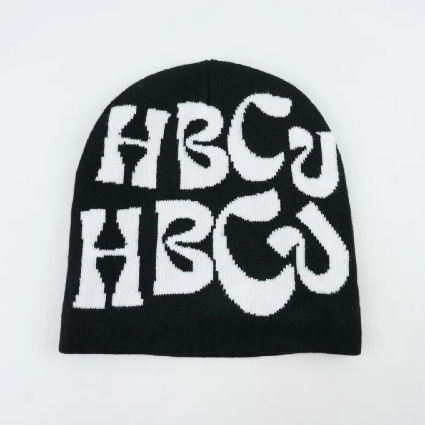 The black/white satin HBCU Beanie